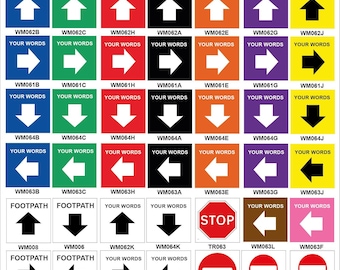 Stop No Entry Waymarkers Choice Words Arrow Custom Walking Footpath Signs YSQ003