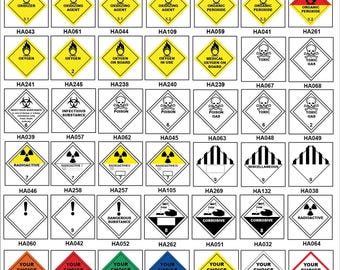 Yellow, White, Diamond Signs Customisable Oxygen Peroxide Warning HSQ004