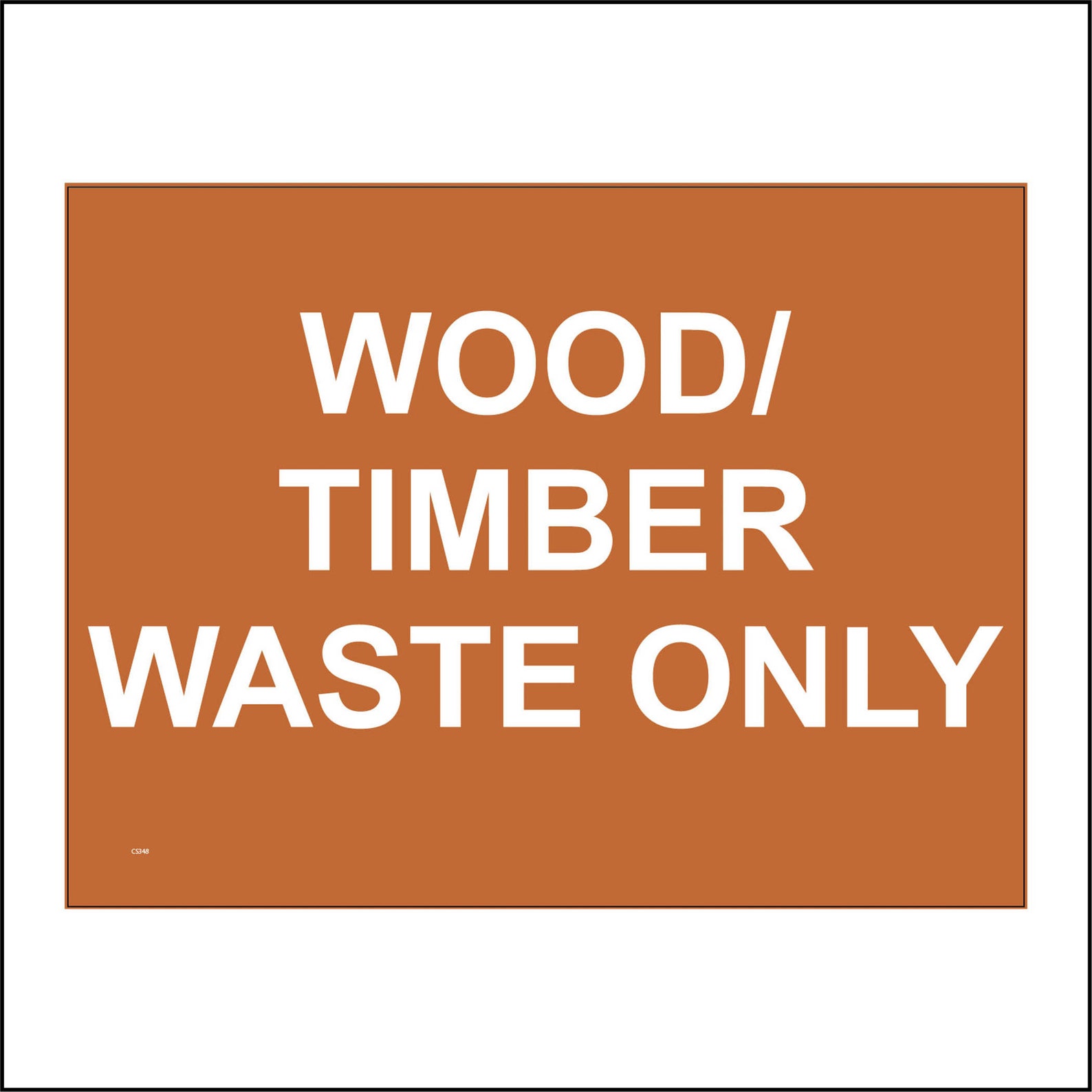 CS348BL Wood/timber Waste Only Part of Our Construction Sign Range Etsy UK