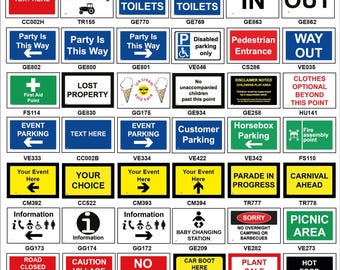 PBL004 Advertise Event Carnival Parade Car Boot Party Ice Cream Lost Property Arrow Hot Food Sign