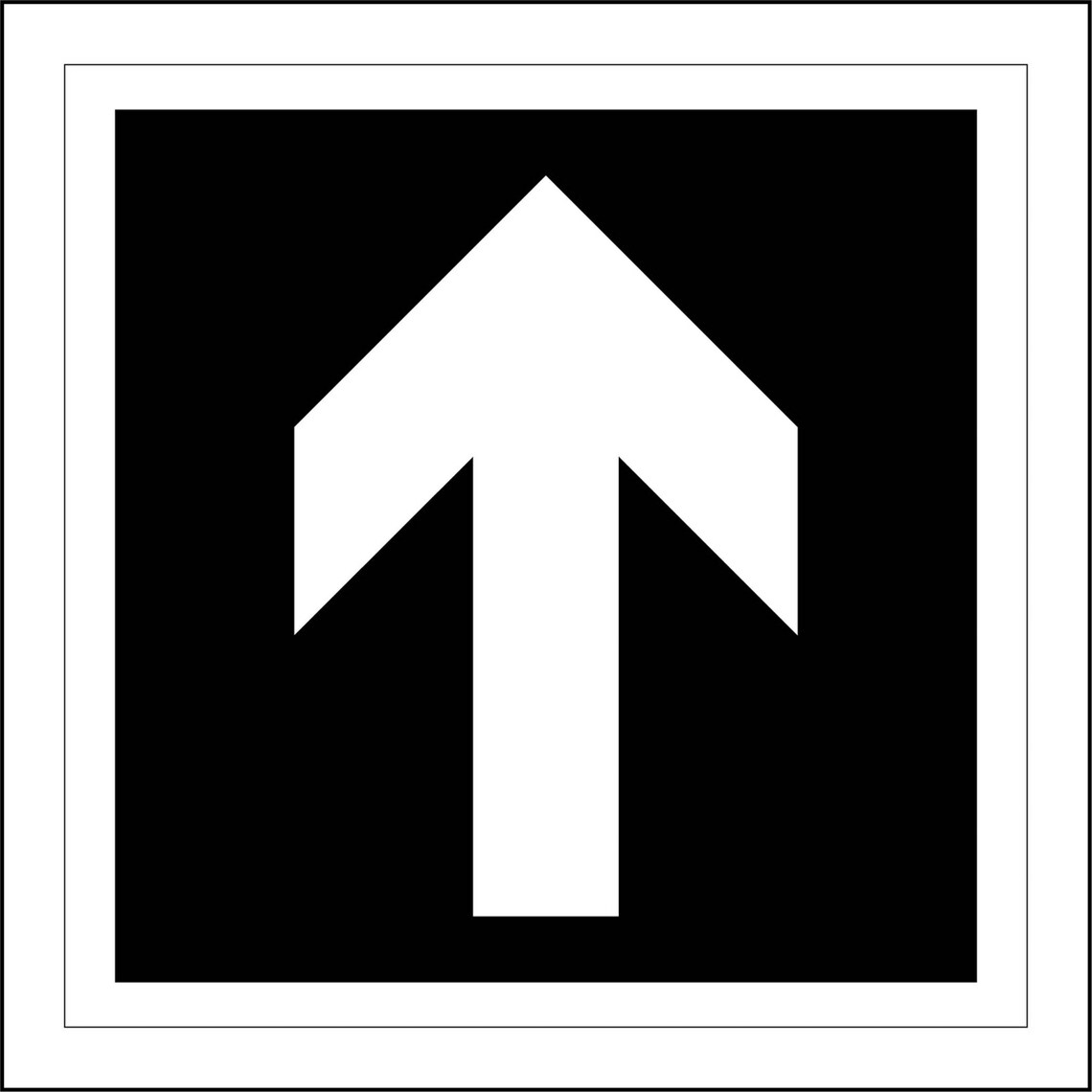 GE834 SQ Arrow Ahead Sign Straight on up Direction Route Way Etsy UK