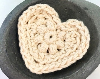 Heart-shaped Face Scrubby Crochet Pattern