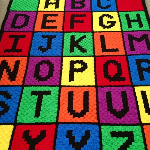 ABC Blanket Crochet Pattern Etsy