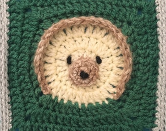 Hedgehog Granny Square Crochet Pattern