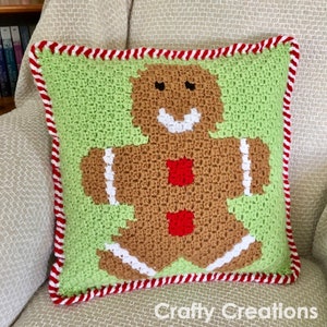 Gingerbread Man Cushion Crochet Pattern - Etsy