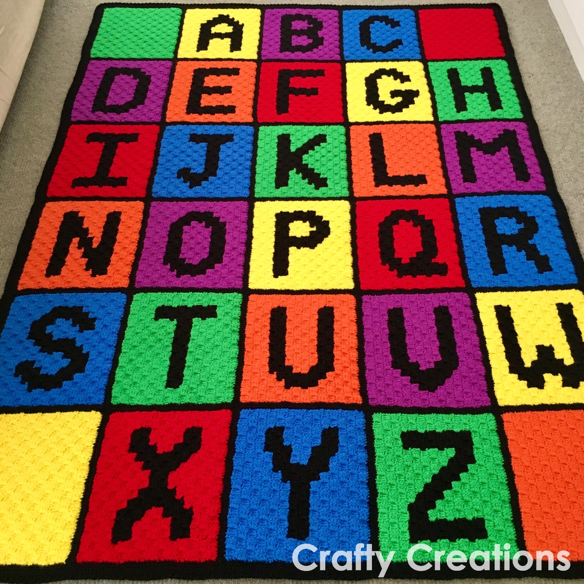 ABC Blanket Crochet Pattern Etsy