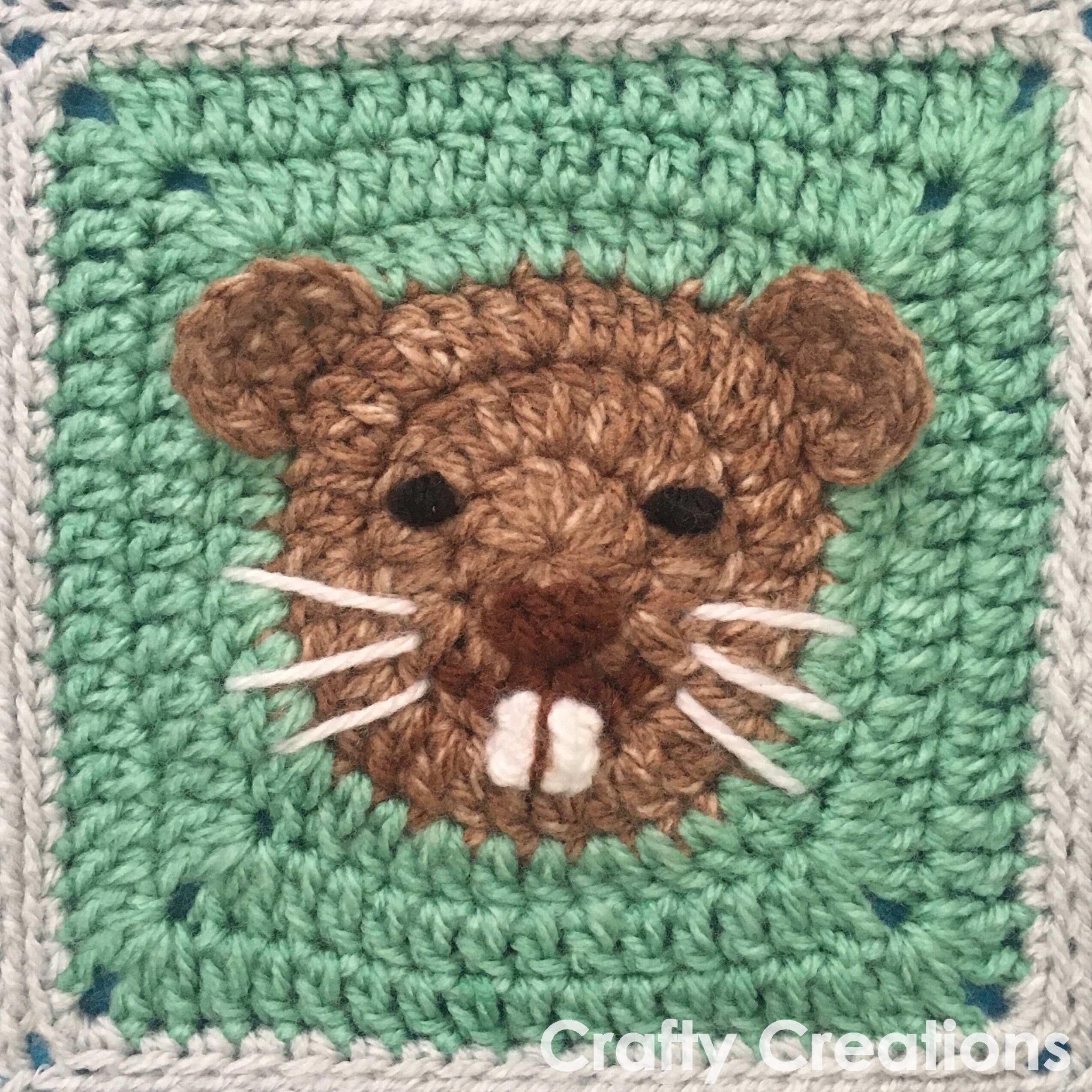 Beaver Granny Square Crochet Pattern