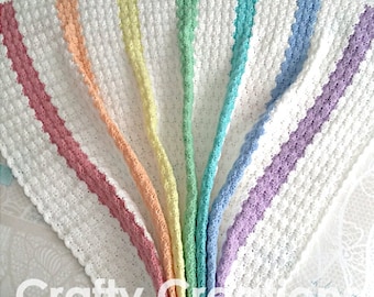 Rainbow Baby Blanket Crochet Pattern