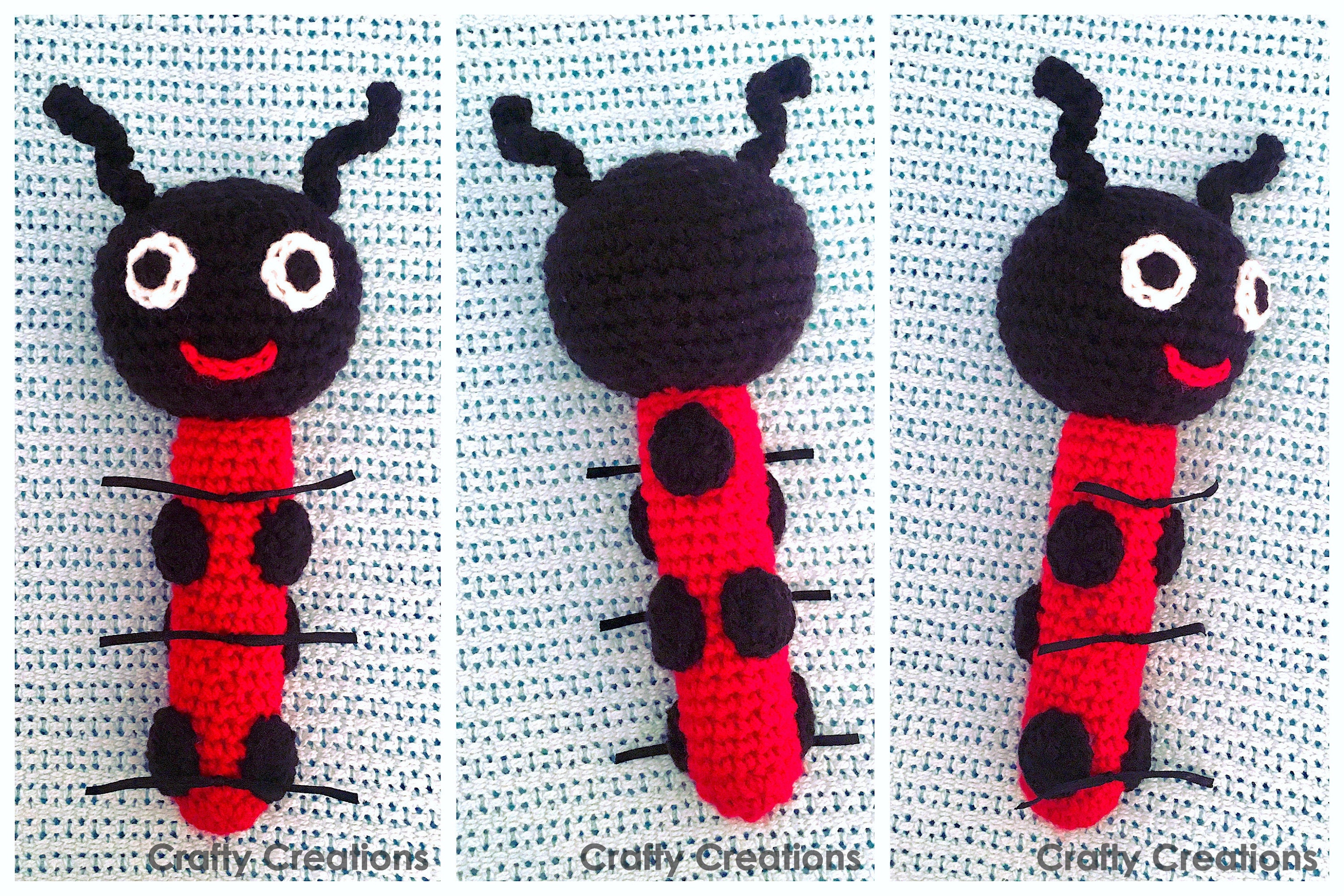 Ladybug Rattle Crochet Pattern - Etsy