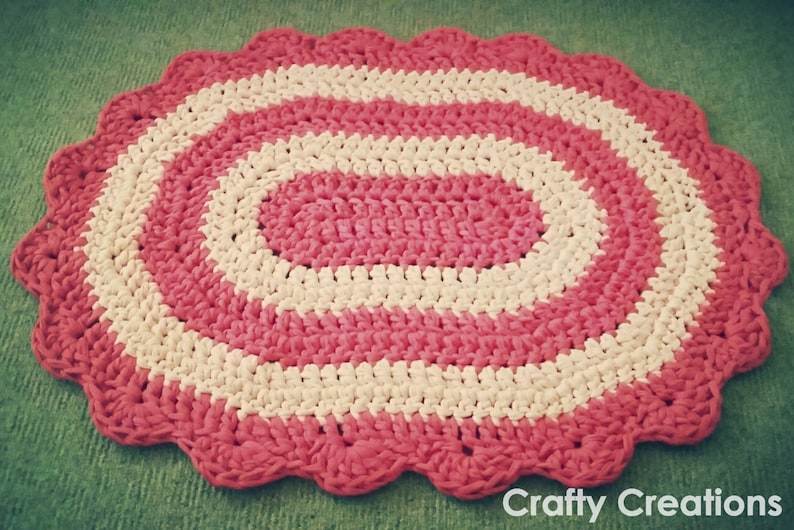 Oval Rug Crochet Pattern Etsy