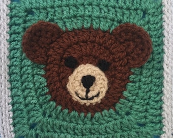 Bear Granny Square Crochet Pattern