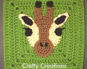 Modèle au crochet carré grand-mère girafe