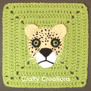 Leopard Granny Square Crochet Pattern