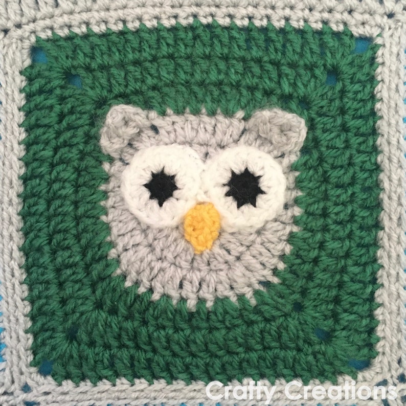 Owl Granny Square Crochet Pattern Etsy