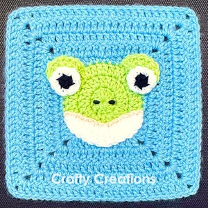 Frog Granny Square Crochet Pattern