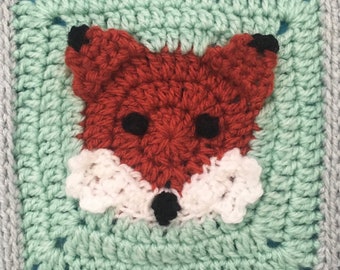 Fox Granny Square Crochet Pattern