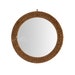 Nagina International Nautical Rope Accented Wall Mirror - 18 Inch Round, Rustic Maritime Decor