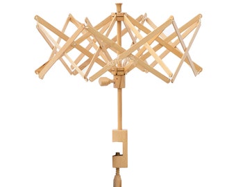 ARTISANS CRAFT - Wooden Swift Umbrella Yarn Winder | Knitting Crochet Accessories, Table Top Yarn Swift, Hand Operated Knitting Winder