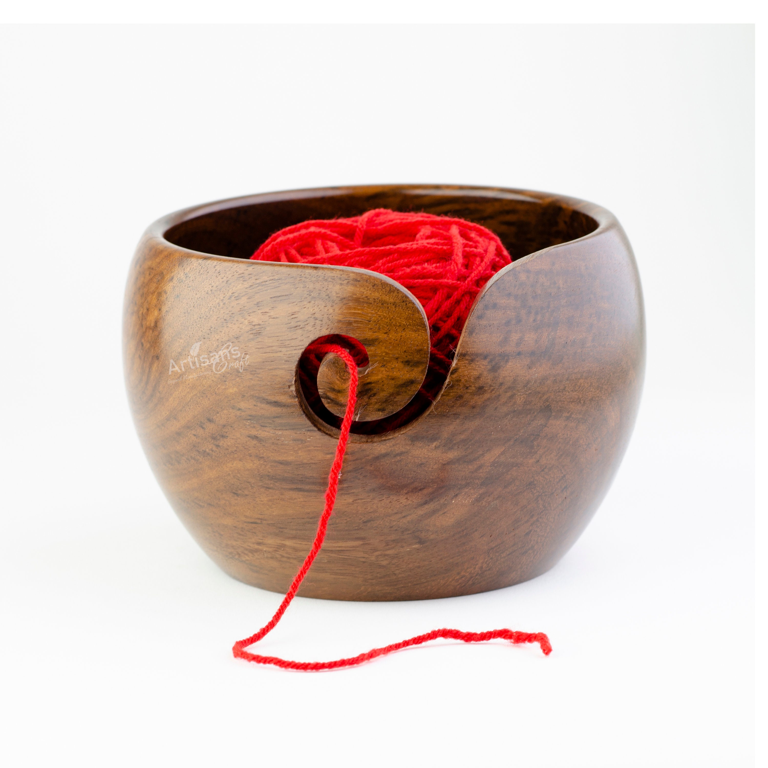 Rosewood Yarn Bowl Handmade Wooden Yarn Bowls for Knitting & Etsy