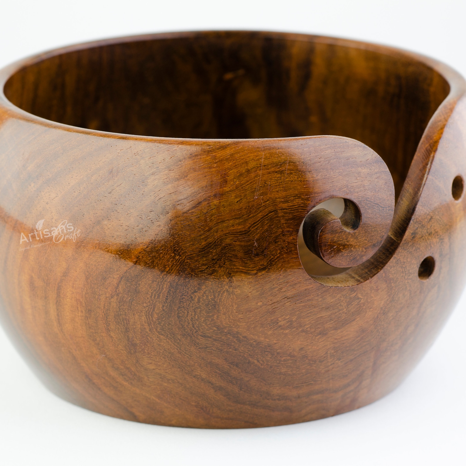 Rosewood Yarn Bowl Handmade Wooden Yarn Bowls for Knitting & Etsy