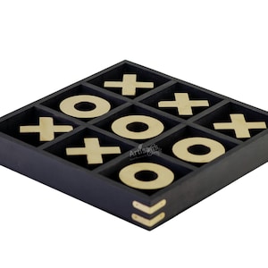 10&quot; houten boter-kaas-en-eieren, perfect als verjaardagscadeau | Tic Tac Toe-spel voor kinderen en familie Bordspellen | Noughts and Crosses-spel op tafel