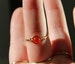 Carnelian Wire Wrapped Ring | Crystal Rings | Stackable Gemstone Rings | Handmade Rings 
