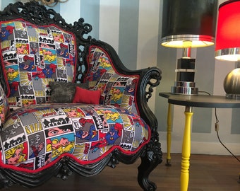 Cartoon Black Fancy Armchair