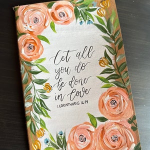 Hand Painted Floral Journal | Calligraphy Journal | Custom Personalized Journal | Flower Journal | Bullet Journal
