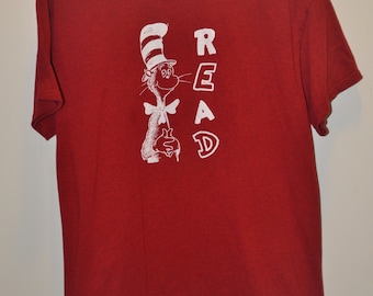 Dr. Seuss Cat in the Hat READ T-Shirt | Literacy Graphic Tee