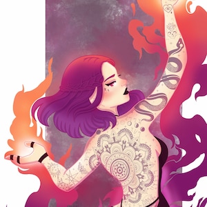 Witch Art print/ Witch Artwork/ Witch Illustration - A4 or A5 Art Prints set of 2