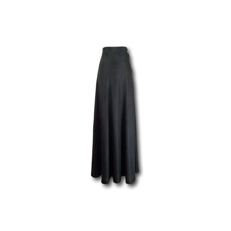 Vintage Maxi Skirt 1930 S Floor Length Black A Line Side Etsy