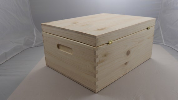 Pine open top wood storage box DD165 40x30x14CM tools toys parts 