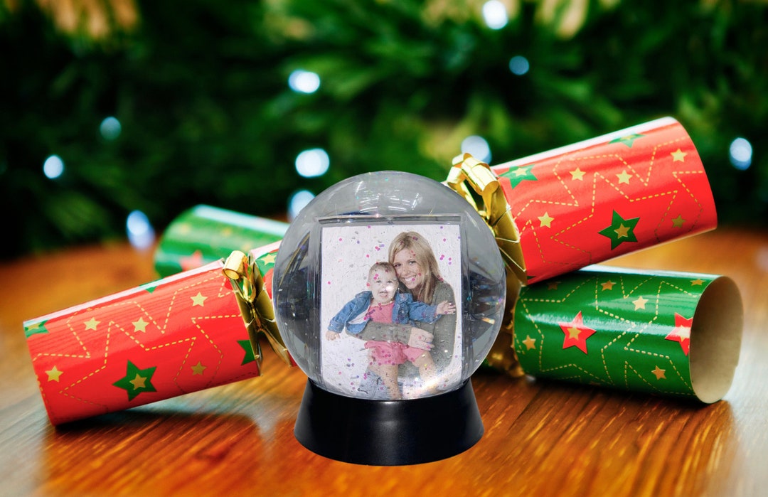 Custom Photo Snow for Best Holiday Gifts Snow Globe Glitter Frame Custom Photo Frame Family