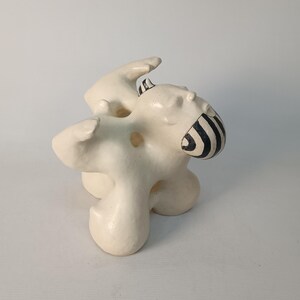 Handmade Ceramic Sculpture “Griffin” | Majolica Fireclay Figurine | Unique Pottery Art Gift