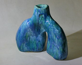 Minimalist Colored Vases. Nordic vase. Torso flower vase.Famale form vase. Minimalist vase. Torso sculpture vase. Sculptural vase.