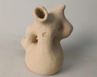 Handmade Abstract Ceramic Vase. Creative Home Decor. Interior designer. Creative sculptures. Ikebana.