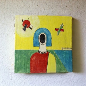 Conceptual Art on Ceramic Canvas for Collectors. Wall hanging ceramic. Ceramic wall art. Ceramic painting. Avant-garde. Wall hanging ceramic