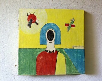 Conceptual Art on Ceramic Canvas for Collectors. Wall hanging ceramic. Ceramic wall art. Ceramic painting. Avant-garde. Wall hanging ceramic