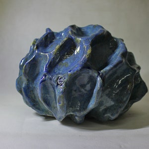 Organic marine Vase. Coral reef. Ceramics of the underwater world. Vase for ikebana. Underwater world. Large studio pottery ikebana vase. imagen 2