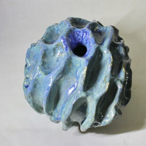 Organic marine Vase. Coral reef. Ceramics of the underwater world. Vase for ikebana. Underwater world. Large studio pottery ikebana vase. imagen 8