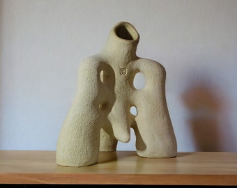 Minimalistic sculpture decor. Sculptural unique designed vase. Art Statue Vase.  Creative Sculpture Vase. Sculptural flower vase.