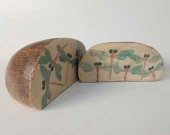 Surrealist Bread Sculpture: Pop Art Ceramic, Hand-Painted Dragonflies