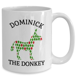 Handmade Ceramic Dominick the donkey italian christmas coffee mug