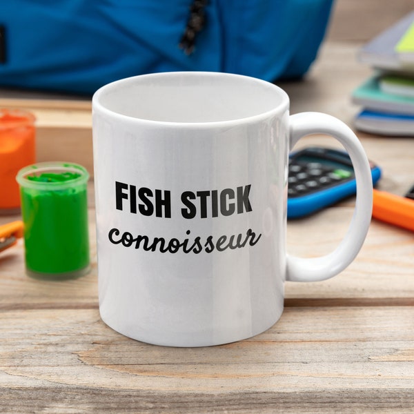 Fish stick connoisseur funny foodie mug