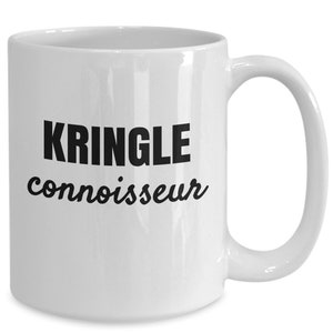 Handmade Ceramic Kringle connoisseur wisconsin favorites mug