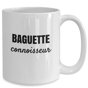 Handmade Ceramic Baguette connoisseur french bread lovers mug