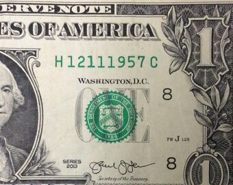Anniversary Notes Circulated Currency Currency Special Date Banknote Birth Date December 11 or November 12 1957 One Dollar Bill U.S