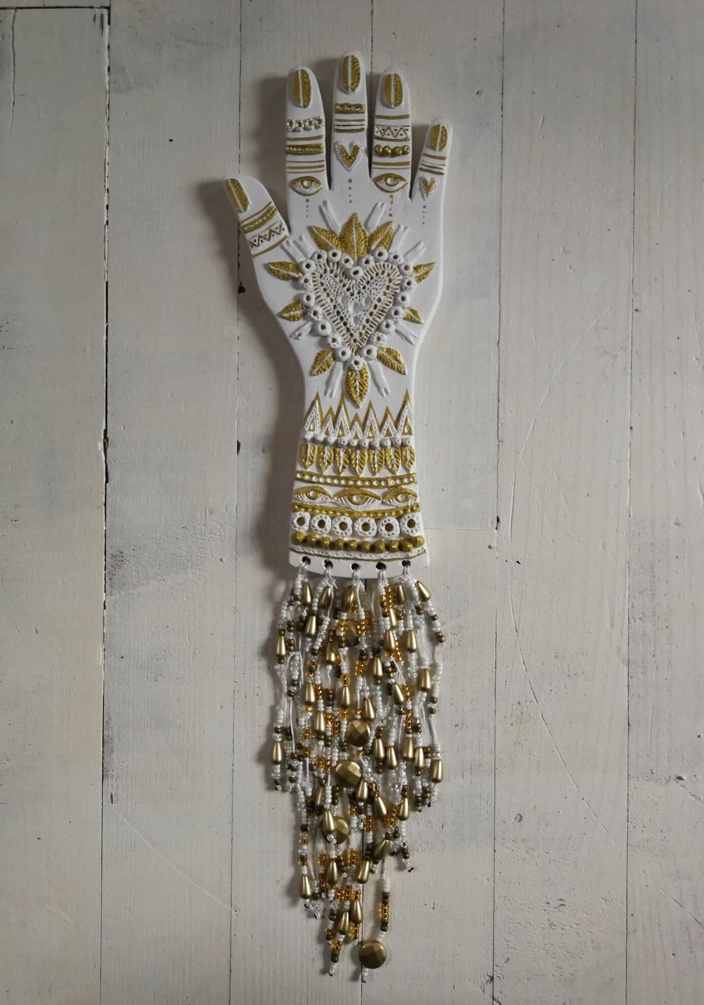 Main Décorative Murale Cœur - Collection Lignes de Vie- Création Originale By Nell