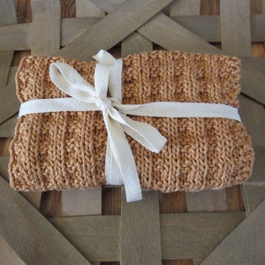 Hand Knitted Dish Towel, Farmhouse Style Dish Towel