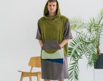 Unisex Towel Poncho / Surf Ponchos / Towelling Poncho / Beach towel Poncho with hood / Hooded Beach Poncho / Hooded Towel with sleeves